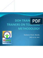 Doh Training of Trainers On Teaching Methodology - A Group Output