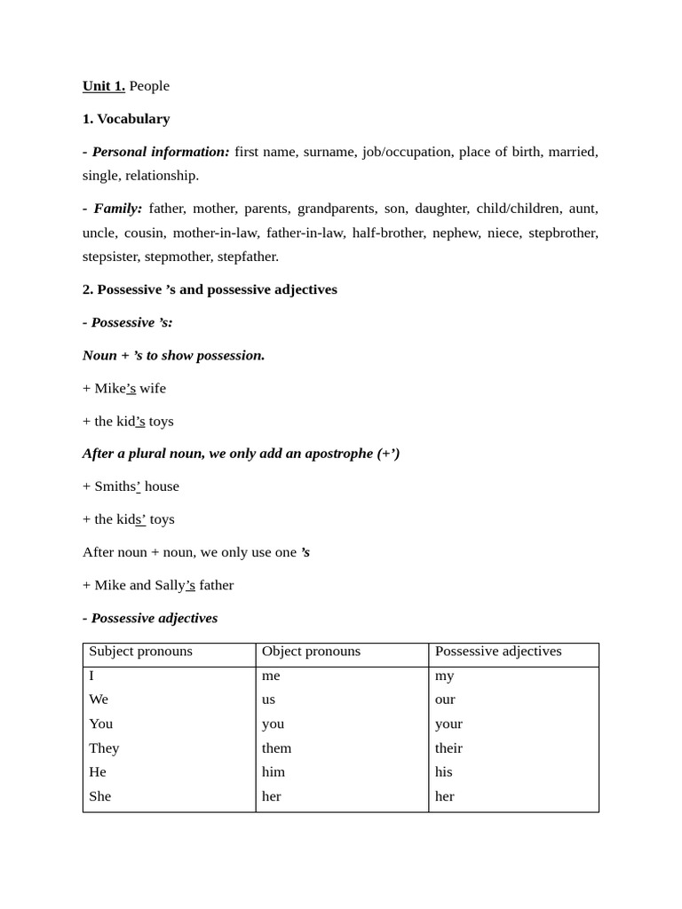 Summary | PDF | Adjective | Noun
