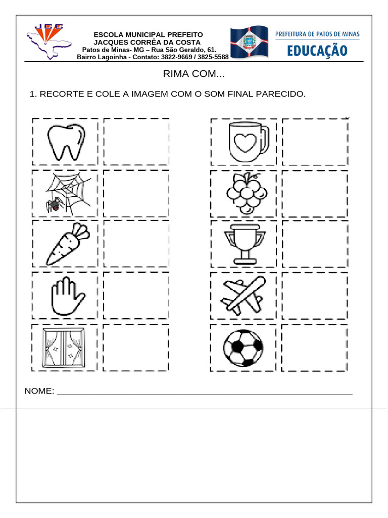Atividade Rima | PDF