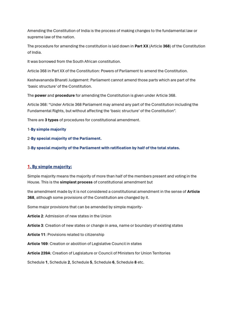 Constitutional Amendment | PDF | Supermajority | Government
