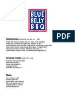 Blue Belly Opening Menu