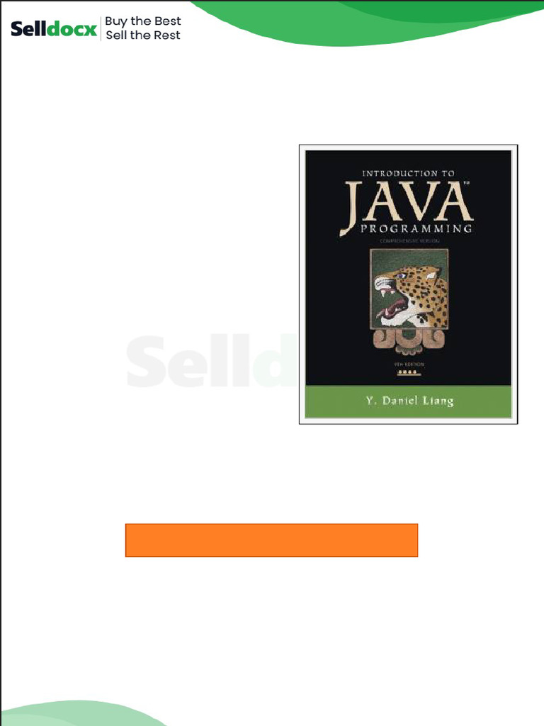 Test Bank For Introduction To Java Programming Comprehensive Version ...
