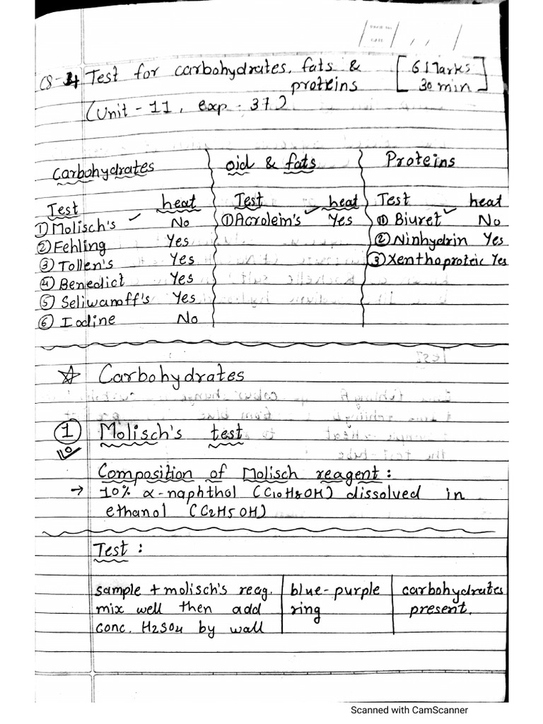 Carb, Fat, Protein Test Sol Preparation Salt Preparation | PDF