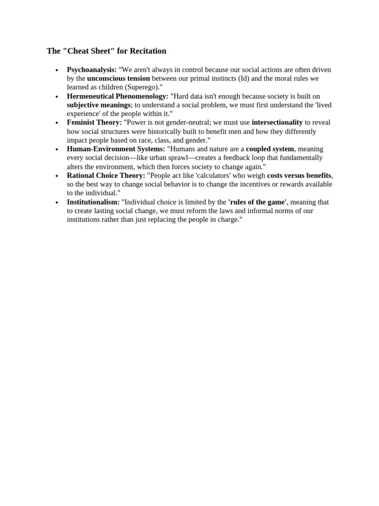 Diss Oral Cheat Sheet | PDF