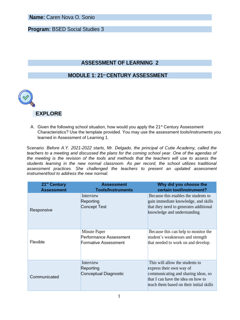 Sonio-Educ 15 - Module 1 | PDF | Educational Assessment | Learning