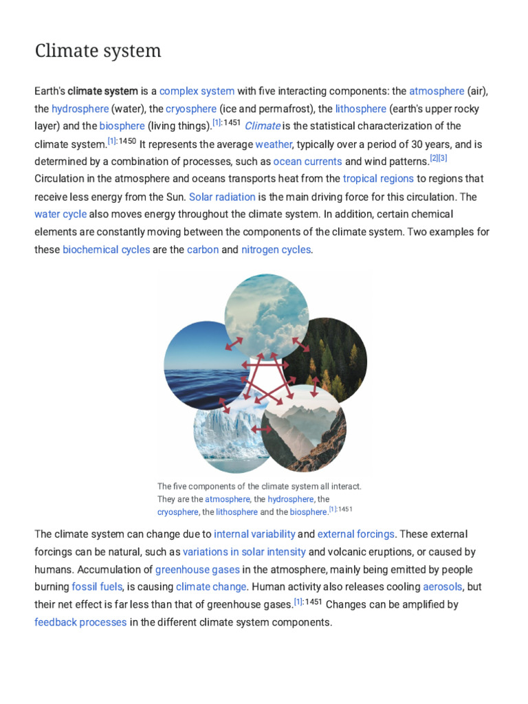 Climate System - Wikipedia | PDF | Greenhouse Effect | Atmosphere Of Earth