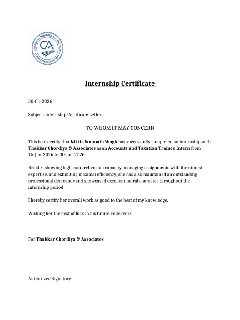 Internship Completion Certificate Template | PDF