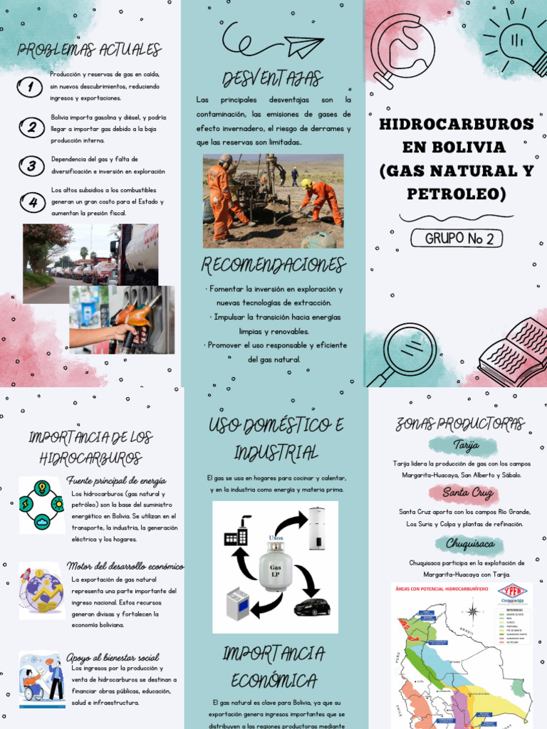 Hidrocarburos en Bolivia (Gas Natural y Petroleo) | PDF | Gas natural ...