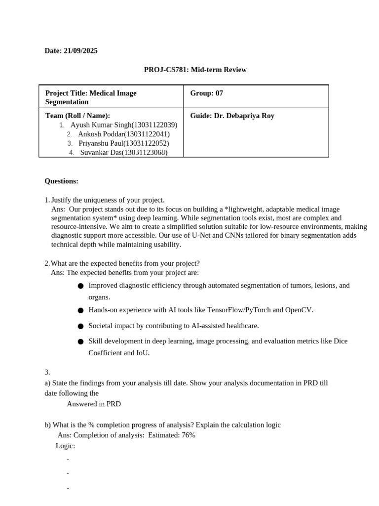 CSBS_GR07_PCC-CSBS781 Questions for Mid-Term Review | PDF | Image ...
