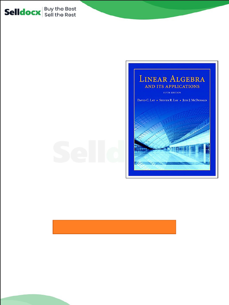 Solution Manual For Linear Algebra and Its Applications 5th Edition by ...