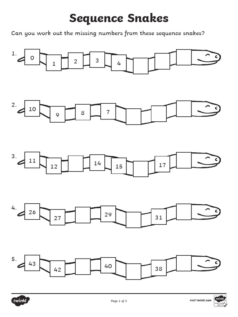 t n 252512 Sequence Snakes Activity Sheets Ver 1 | PDF | Chess Theory ...