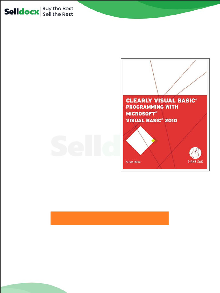 Test Bank for Clearly Visual Basic Programming With Microsoft Visual ...