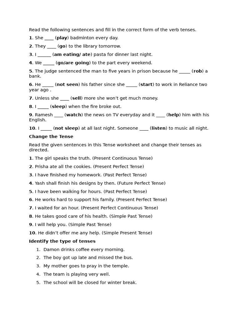 Tenses | PDF | Grammatical Tense | Language Mechanics