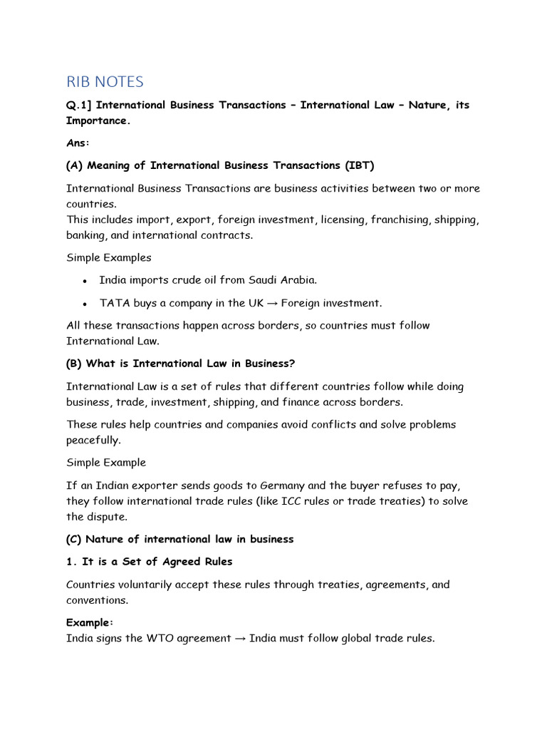 Rib Notes-All Units | PDF | Euro | Bretton Woods System