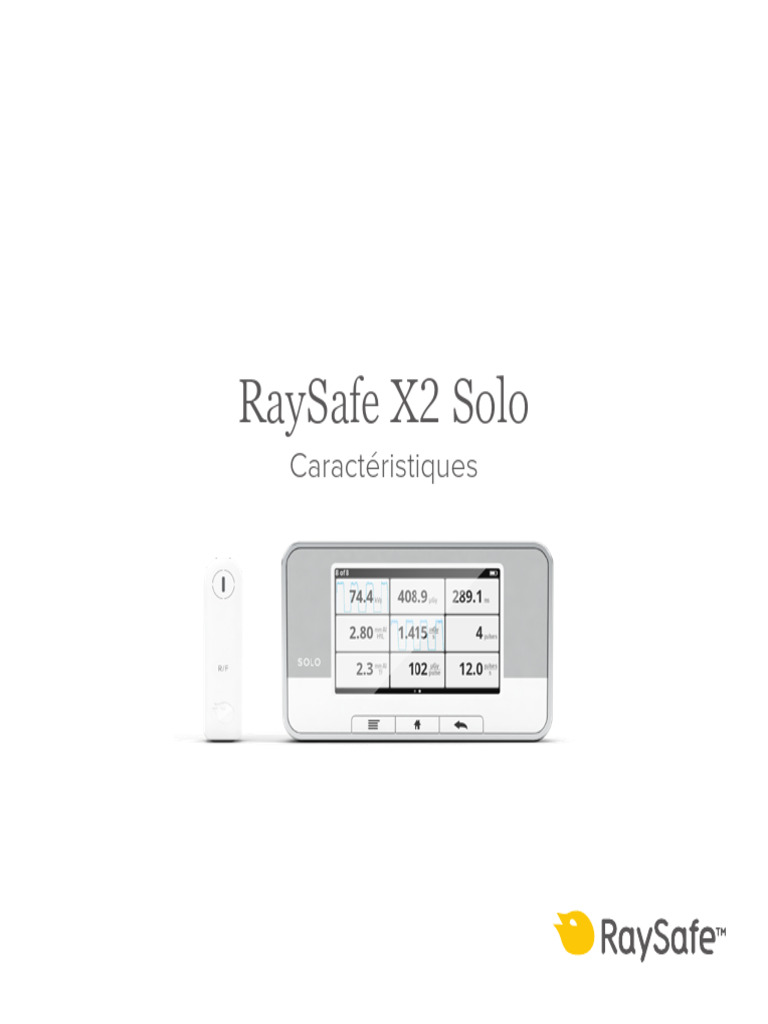 RaySafe X2 Solo Specifications FR | PDF