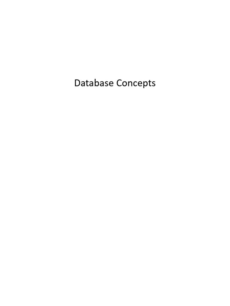 Database Concepts | PDF