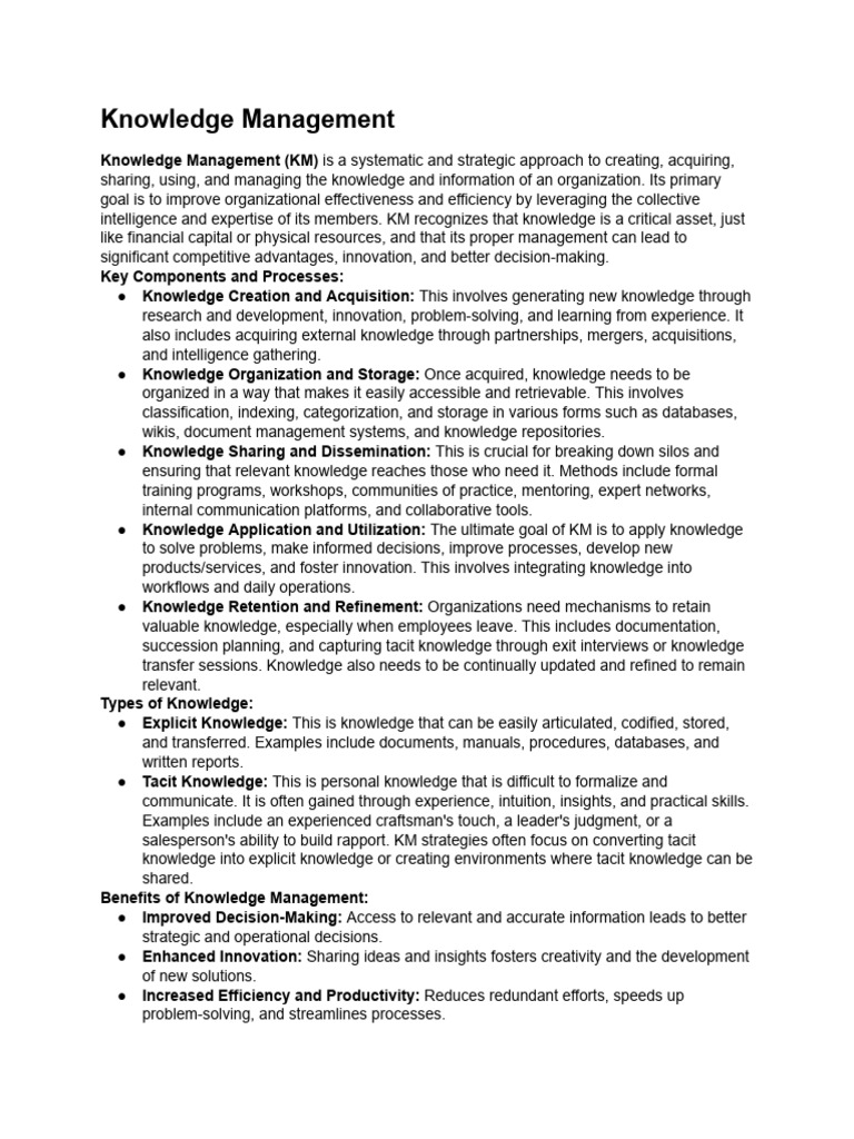 Mgmt1.10Knowledge Management, Time Management, Stress Management ...