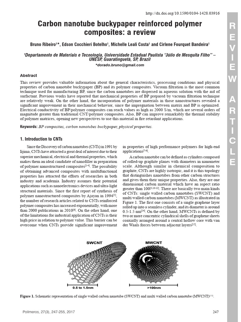 Carbon Nanotube Buckypaper Reinforced Polymer Composites a Review | PDF ...
