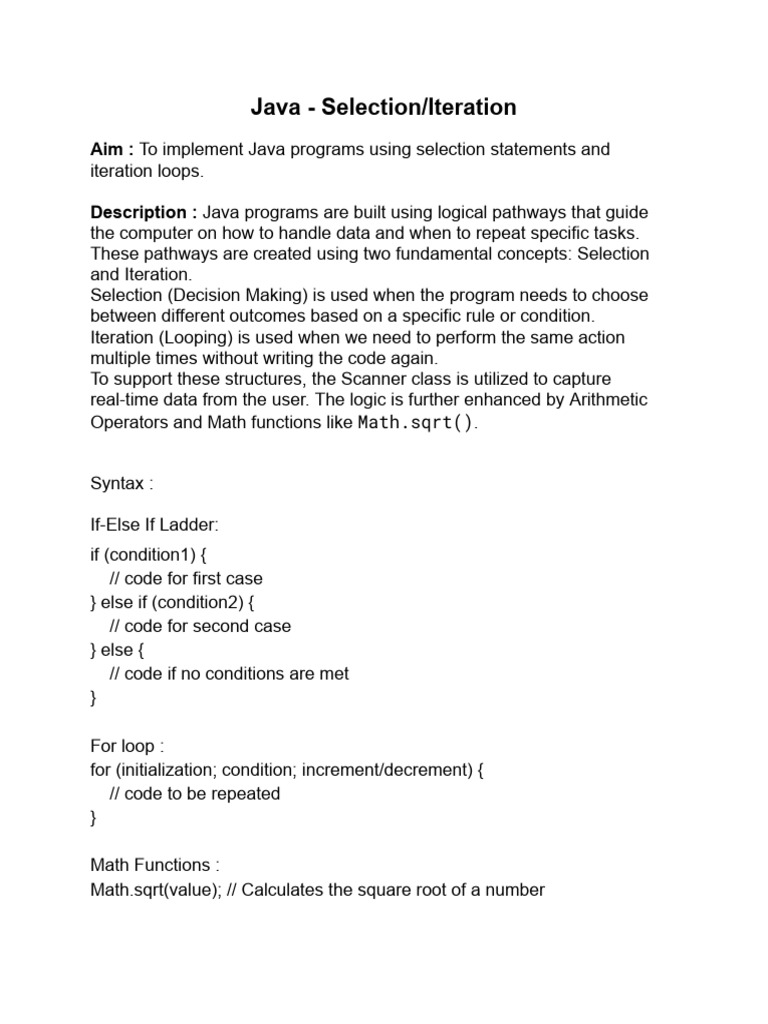Iteration (1) | PDF | Control Flow | Iteration