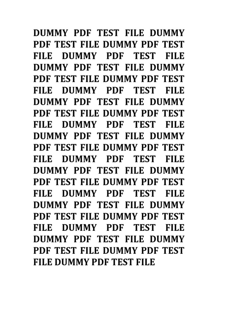 Dummy PDF Test File | PDF