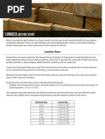 Lumber Dimensions: Nominal vs Actual | PDF | Lumber