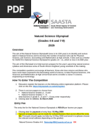 National Science Olympiad 2026 | PDF