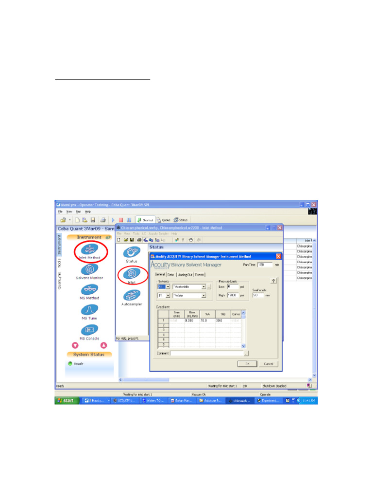 4 Cara Membuat Inlet Method Dan MS Method - UPLC-TQD - REV | PDF