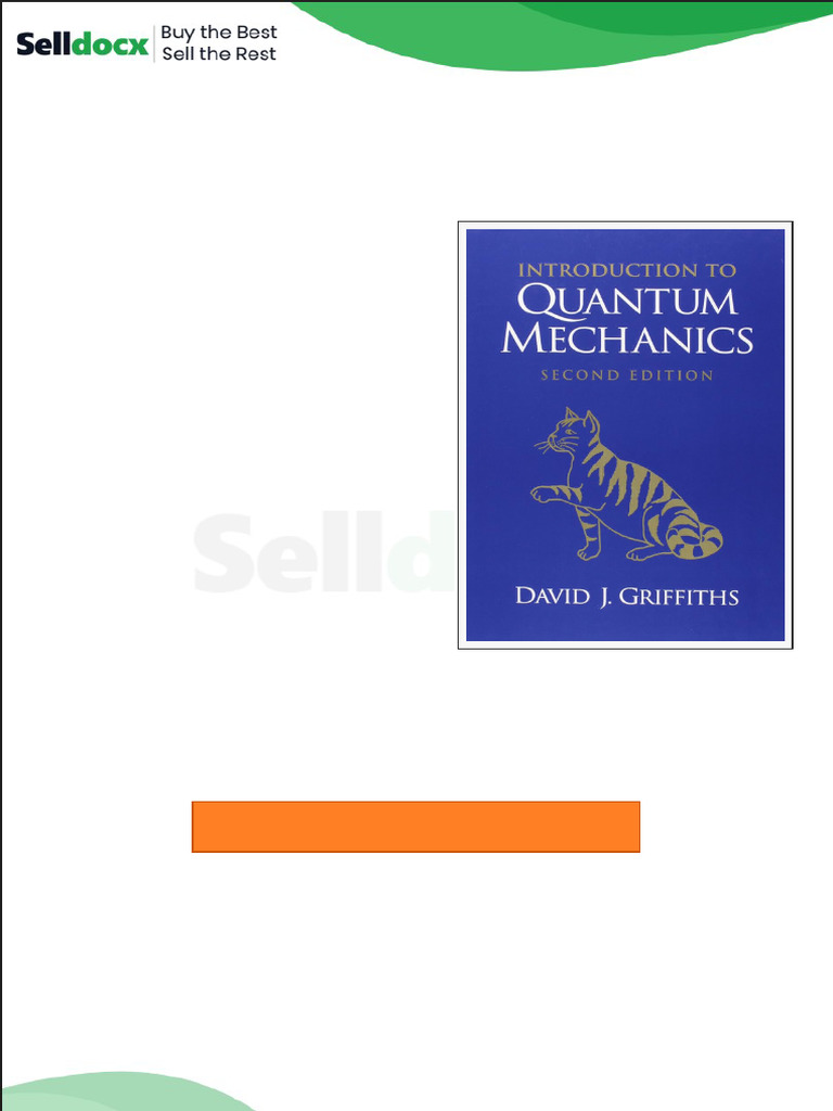 Solution Manual For Griffiths 2e Introduction To Quantum Mechanics 2e ...