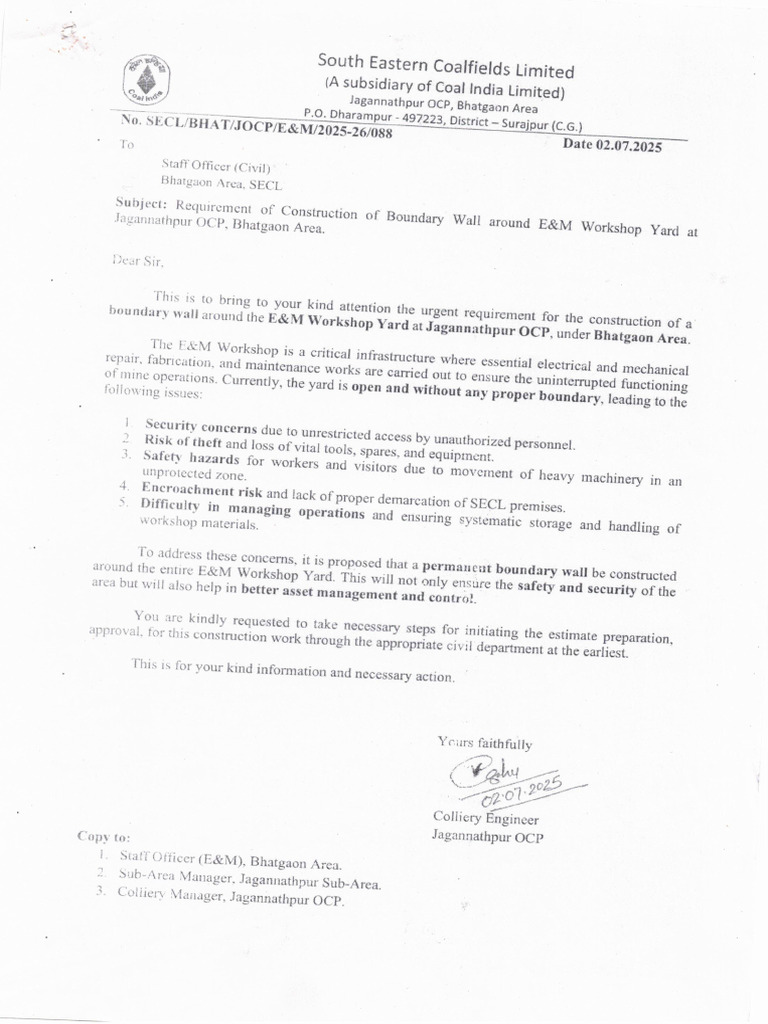 Requirement Letter | PDF