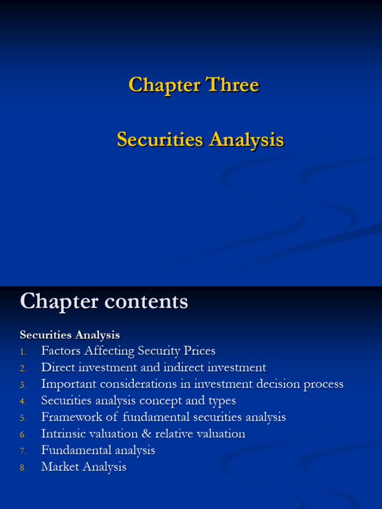 3 Chapter Three-Security Analysis | PDF