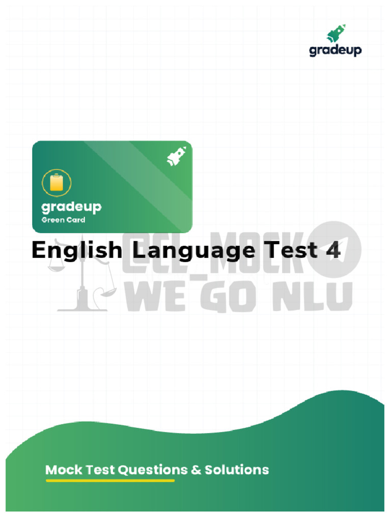 ENG TEST 4 @cl_mock | PDF | Question