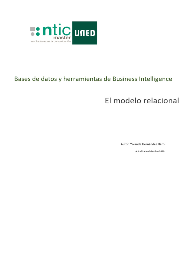 3.el Modelo Relacional | PDF | Modelo relacional | Bases de datos