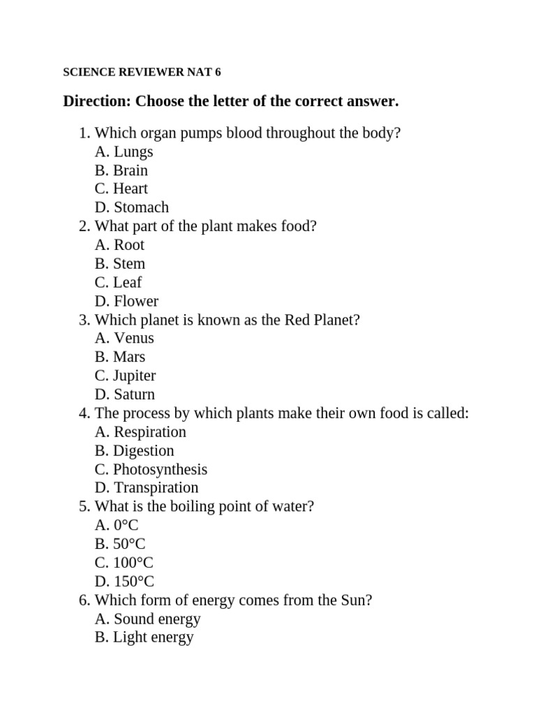 Science Reviewer Nat 6 | PDF | Earth | Planets