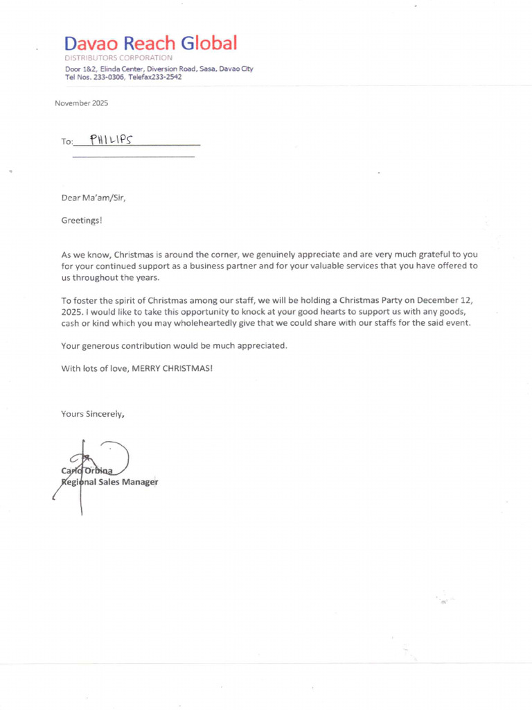 Solicitation Letter | PDF