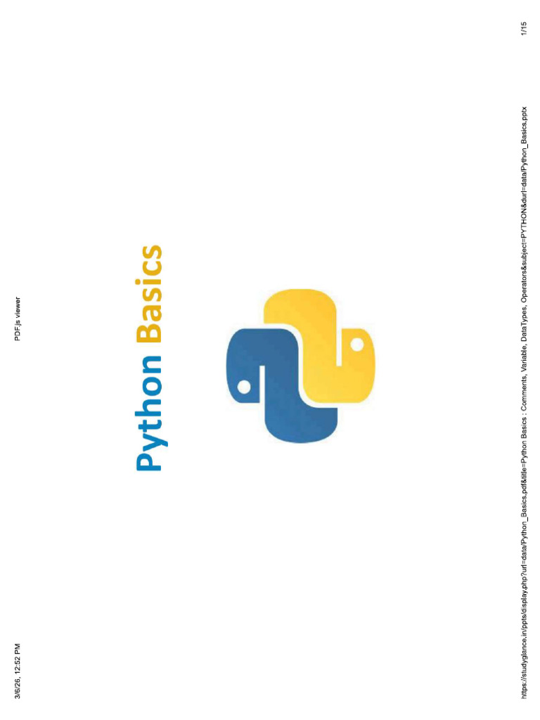 Python Ppt | PDF