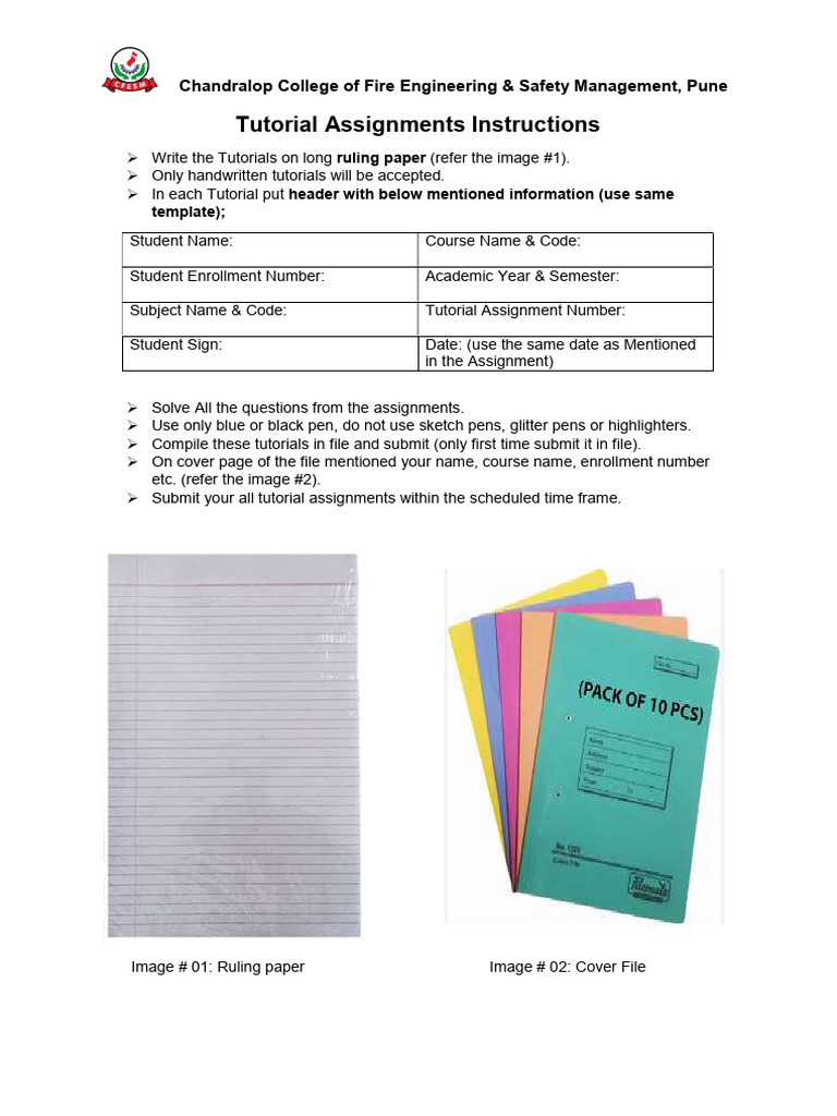 Tutorial Assignments Instructions_260306_110332 (1) | PDF