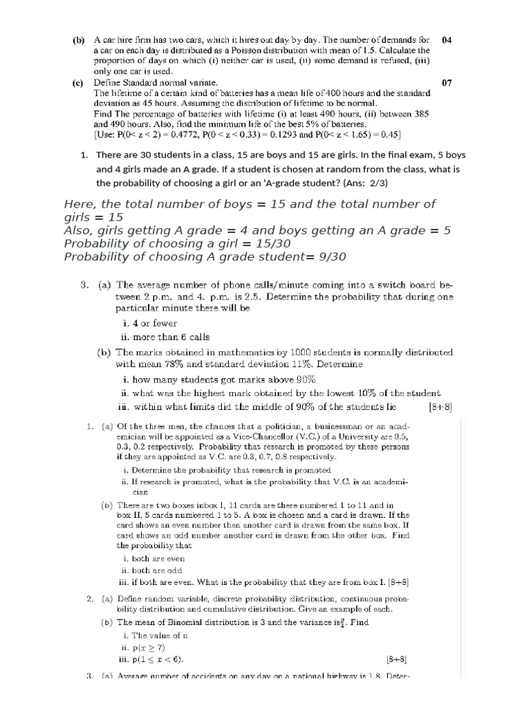 Probability Questions | PDF