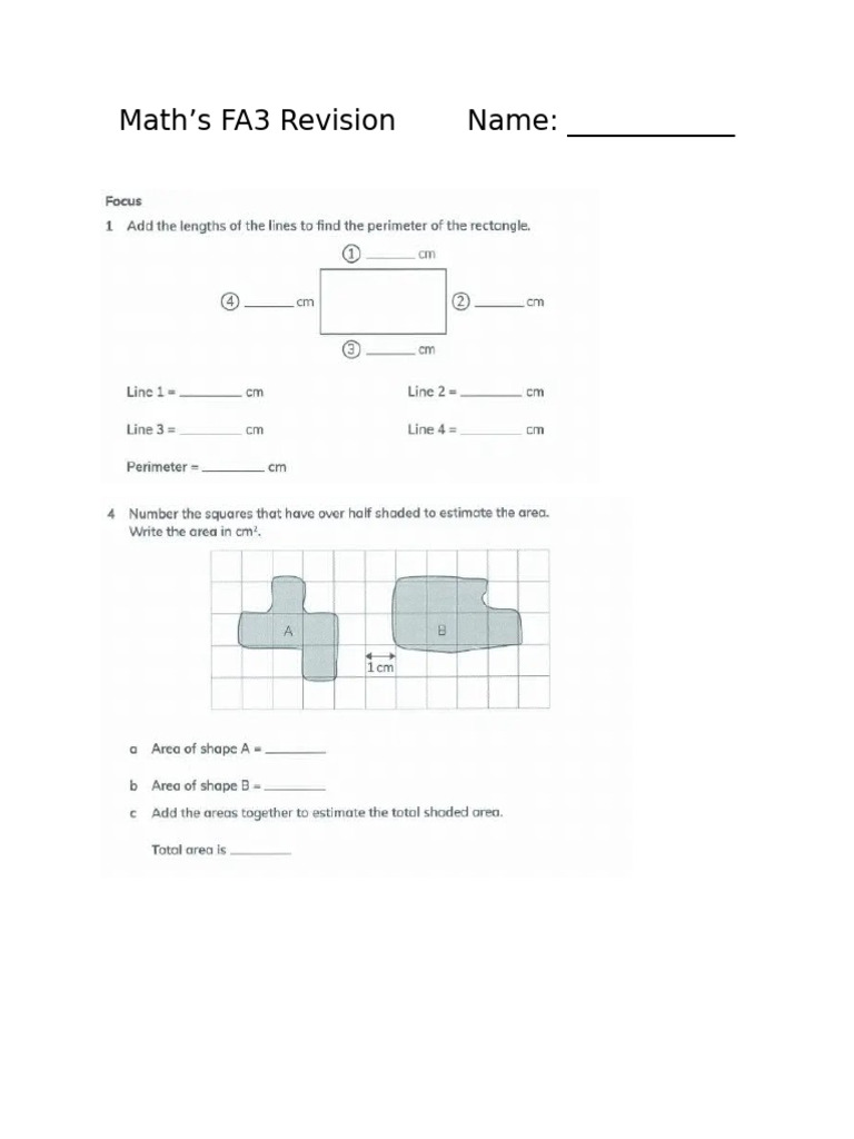 Math Fa3 Revision | PDF