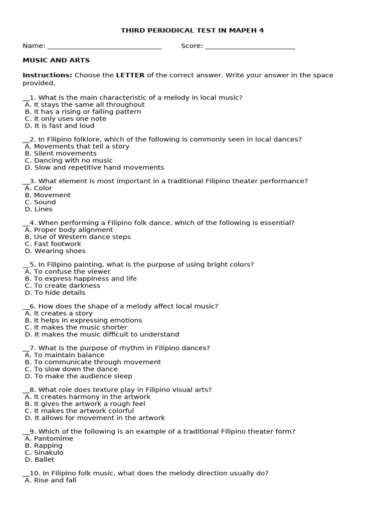 Third Periodical Test in Physical and Health 4 (Re-Learn) | PDF | Foods ...