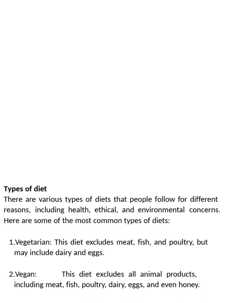 16.types of Diet | PDF
