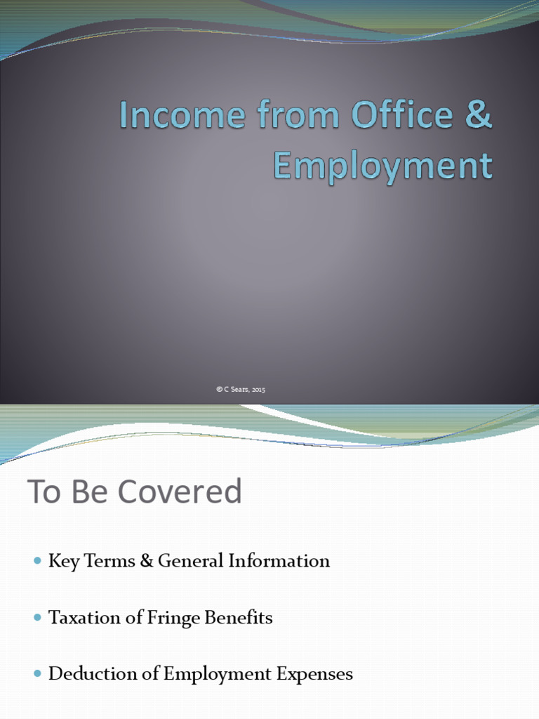 Module 2 - Employment Income - Slides | PDF | Payroll Tax | Employee ...