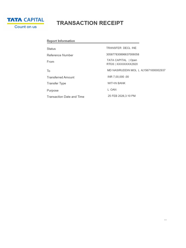 Transaction Receipt 25-02-26 | PDF