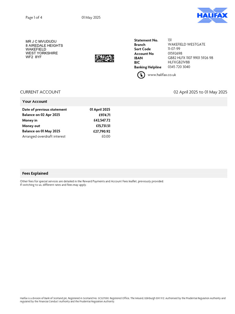 Current Account Statement-1 | PDF | Overdraft | Transaction Account