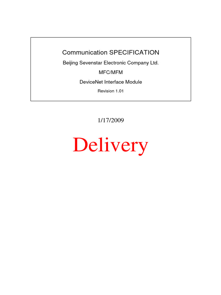 CS200 - DeviceNet Specification_V1.01 | PDF | Integer (Computer Science ...
