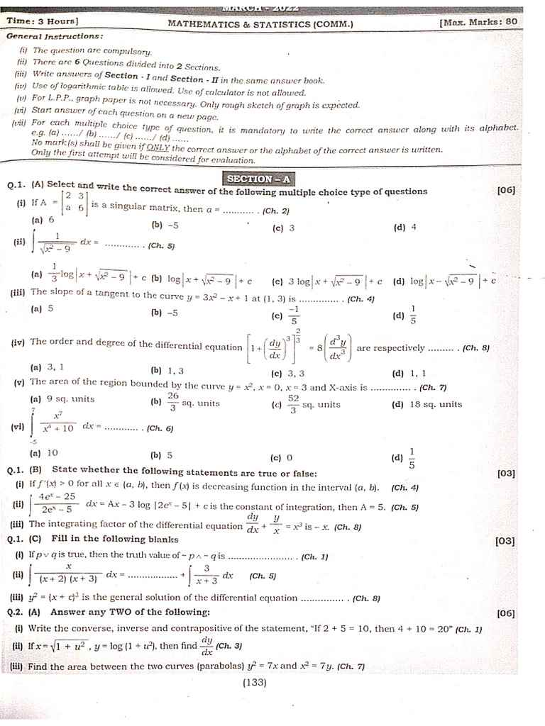 Maths 1 and 2 | PDF