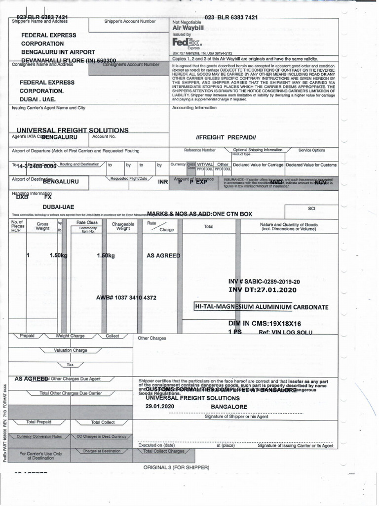 Mawb - 4372 - Self | PDF