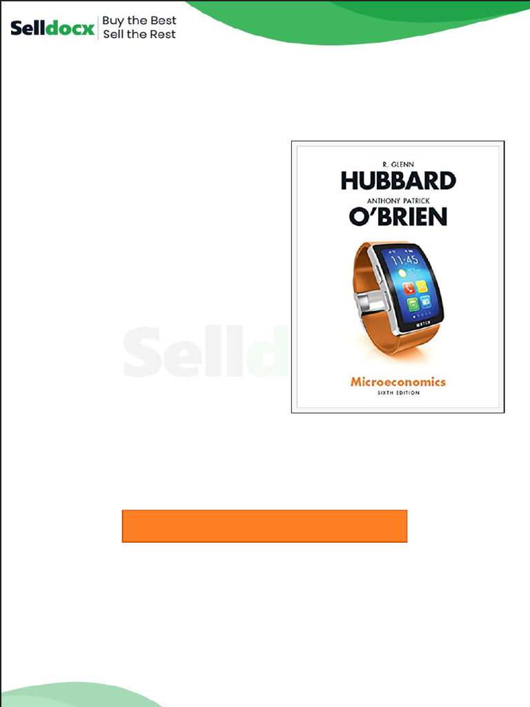 Test Bank For Microeconomics 6th Edition by R Glenn Hubbard | PDF ...