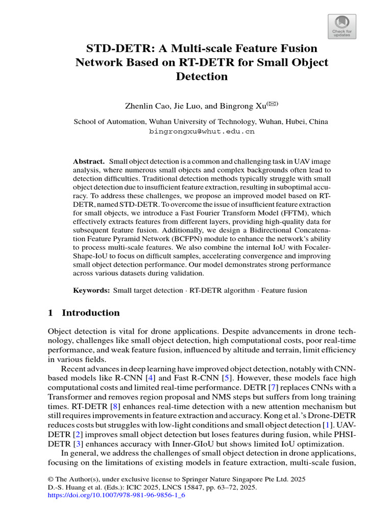 STD-DeTR - A Multi-Scale Feature Fusion Network Based On RT-DeTR For ...