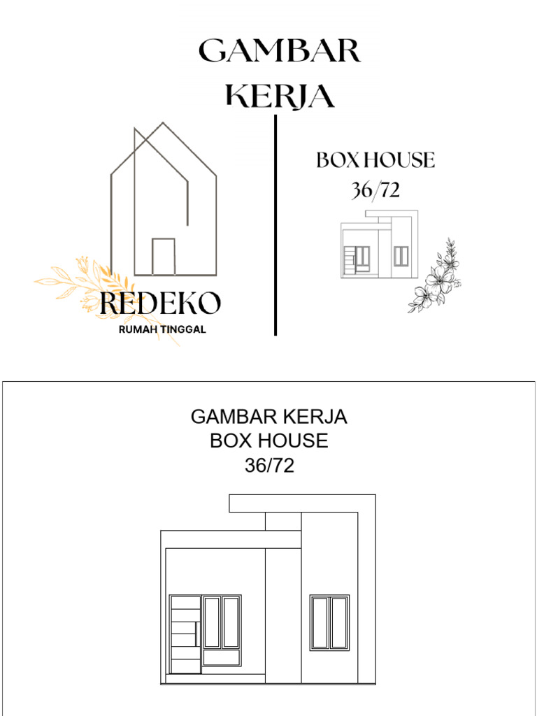 Gambar Kerja Box House (1) | PDF