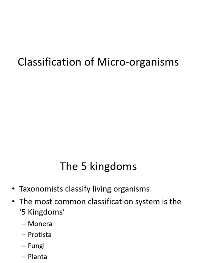 Classification of Micro-Organisms | PDF | Fungus | Virus